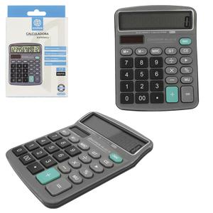 Calculadora De Mesa Visor Com Números grandes 10+2 dígitos Preta HOOPSON PS-8837B PS-6837B HOOPSON