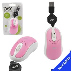 Mouse Refrátil com 800 Dpi Rosa PISC 1810 1810 PISC