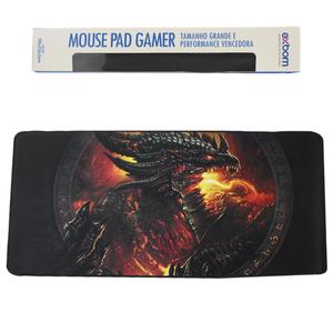 Mouse Pad Gamer Dragão de Fogo 70x35cm Grande EXBOM MP-7035C01 MP-7035C01 EXBOM