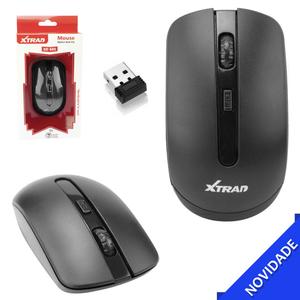 Mouse Óptico Sem Fio DPI Ajustavél 1600/2400/3200 4 Botões Preto XTRAD XD-605 XD-605 XTRAD