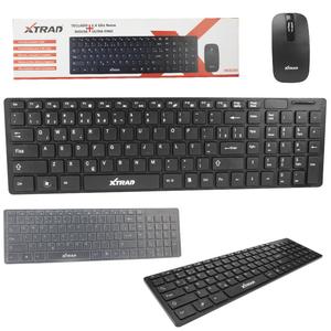 Kit Teclado 2,4Ghz Ultra Fino E Mouse Wireless 1.000 Dpi Preto XTRAD HK8200 HK8200 XTRAD