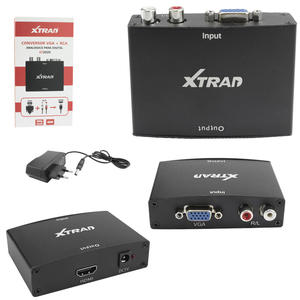 Conversor VGA Fêmea Para HDMI Fêmea e Áudio RCA XT-2020 XTRAD XT2020 XTRAD