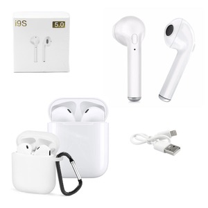 Fone De Ouvido Sem Fio 5.0 Iphone Bluetooth Wireless Com Base Carregadora e 1 Capinha de Silicone i9S-TWS i9S-TWS GENERICO