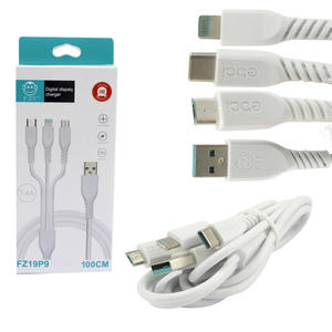 Cabo De Dados 3 em 1 V8 IOS e USB-C 3.4A 1M EBAI FZ19P9 FZ19P9 EBAI