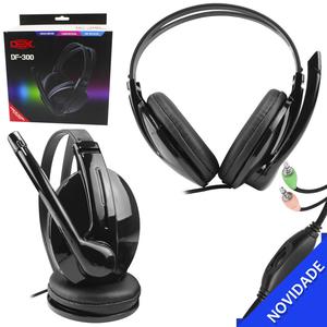 Headphone Com Microfone P2 Para Pc E Notebook Preto DF-300 DEX