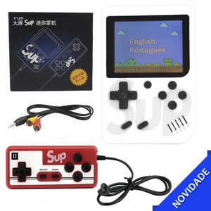 Mini Vídeo Game Portátil Com Controle SUP 400 Jogos Clássico Branco SUP GENERICO