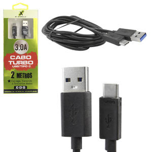 Cabo USB Para USB-C 3.0A Recarga Rápida 2 Metros X-CELL XC-CD-30 XC-CD-30 X-CELL