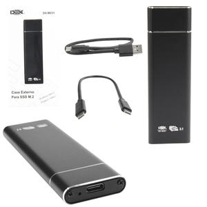 Case Externo Hd Ssd 3.0 Sata USB-C 3.1 M.2 NGFF B+M Cores Sortidas DX-M231 DEX
