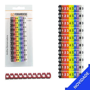 Anilha Demarcadora Para Cabos 4.0MM Numeros de 0 á 9 K-GL-6020-C SECCON