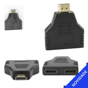 Adaptador HDMI Com 1 Saída Macho Para 2 Entradas Fêmeas HDMI GENERICO