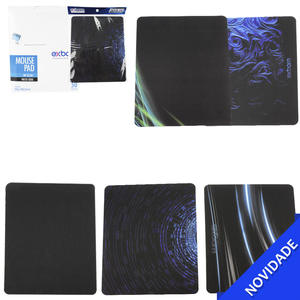 Mouse Pads 220x180x2mm com 6 Estampas fundo Preto em Embalagem Expositora 50 Unidades EXBOM MP-2218E MP-2218E EXBOM