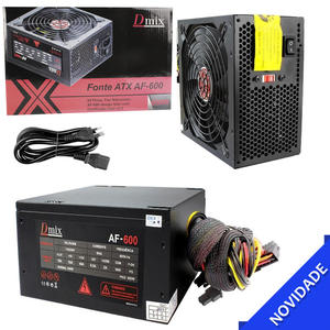 Fonte ATX Operação Silenciosa Bivolt 600W 115/230V 24 Pinos DEX AF-600 AF-600 DEX