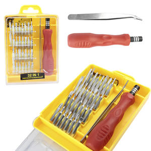 Kit Jogo De Chaves De Precisão Com 32 Em 1 Peças Para Manutenção E Pequenos Reparos Com Imã E Pinça COD2444 GENERICO