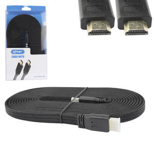 Cabo Hdmi 5 Metros 2.0 Macho Para Macho Com Malha Achatado 4k HDTV KP-H4K02 KP-H4K02 5M KNUP