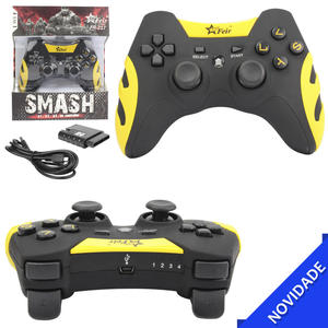 Controle Sem Fio 4 Em 1 Pc Ps1 Ps2 Ps3 Amarelo FEIR FR-217 FR-217 FEIR