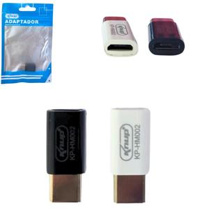 Adaptador V8 Femea Para USB-C Macho Cores Sortidas KP-HM002 KNUP
