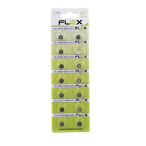 Bateria 1.5V Cartela Com 14 Unidades FX-LR621 FLEX FX-LR621 flex