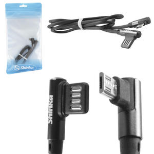 Cabo USB V8 3.0A 1 Metro Preto SHINKA CB-V8-90 CB-V8-90 SHINKA