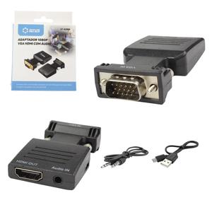 Conversor HDMI Femea Para VGA Macho Com Áudio 1080P LT-2666 LOTUS