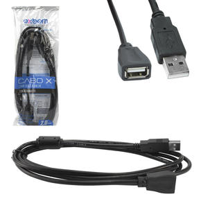 Cabo Extensor USB 2 Metros 2.0 Macho Para Femea Com Filtro EXBOM CBX-U2AMAF20 CBX-U2AMAF20 EXBOM