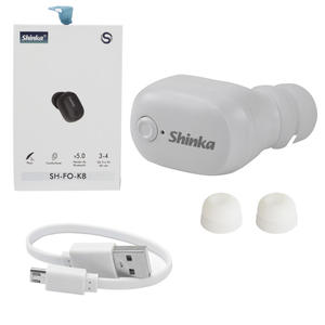 Fone De Ouvido Bluetooth Sem Fio Shinka Branco SH-FO-K8 SH-FO-K8 SHINKA