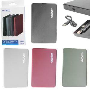 Case Externo USB 2.0 Para HD 2.5 SATA Cores Sortidas CGHD-20B EXBOM