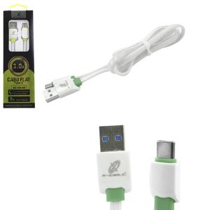 Cabo USB Flat 3.0A USB-C 1 Metro XC-CD-60 X-CELL