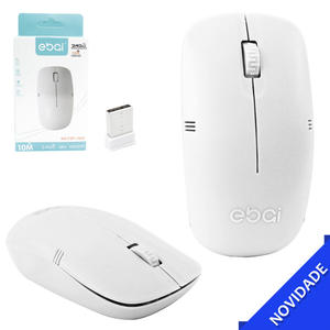 Mouse Sem Fio 2.4Ghz 1600Dpi Branco EBAI FZF-1923 FZF-1923 EBAI