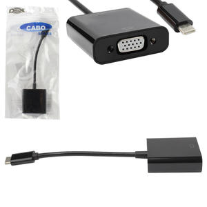 Cabo Adaptador USB-C Para VGA Fêmea 15 Centímetros DEX AD-701C AD-701C DEX