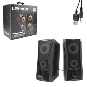 Caixa De Som Gamer Stereo 3W LEHMOX GT-S4 GT-S4 LEHMOX