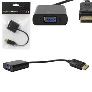 Conversor Displayport Macho Para VGA Fêmea 25 Centímetros Preto DP-VGA DP-VGA GENERICO