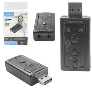 Adaptador De Placa De Som 7.1 USB 2.0 Com Entrada P2 Fone e Microfone LT-SK003 LT-SK003 LOTUS