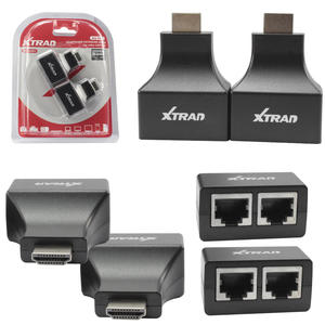 Extensor Hdmi 3D 30 Metros Via Cabo De Rede Utp Rj45 Cat5E 6 Rj45 XT-2201 XTRAD