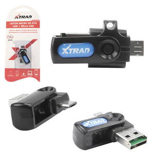 Adaptador OTG USB 2.0 Fêmea Para V8 Macho XTRAD XT-2119 XT-2119 XTRAD