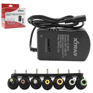 Fonte Universal Com Regulagem Com 7 Plugs 12V alcance 3.0A XTRAD XT-6015 XT-6015 XTRAD