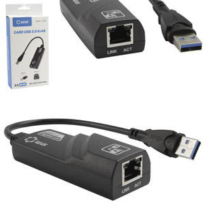 Adaptador USB 3.0 Para Rj45 10/100/1000 Mbps Preto LOTUS LT1168 LT1168 LOTUS