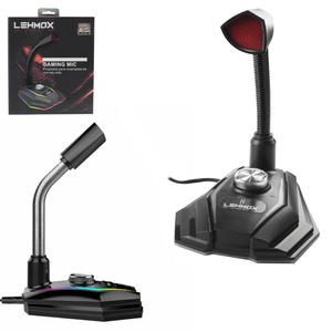 Microfone De Mesa Gamer Flexivel Em Led LEHMOX GT-GK3 GT-GK3 LEHMOX