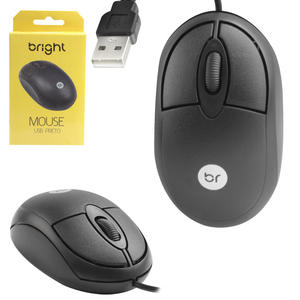 Mouse Óptico 800 Dpi Cabo 110 CM BRIGHT 0106 0106 BRIGHT