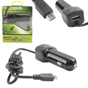 Carregador Automotivo 2.5A Com 1 Porta USB Com Cabo V8 XCELL XC-V-01 XC-V-01 X-CELL