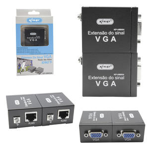 Extensor VGA Via Cabo De Rede Com Áudio Até 60 Metros KP-HN004 KNUP KP-HM004 KNUP