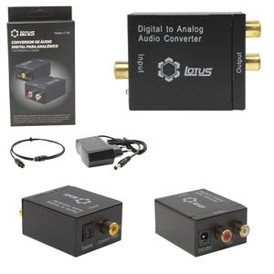 Conversor De Áudio Digital Para Analógico 1 Entrada E 2 Saída audio Com Um Cabo Óptico LT-D006 LT-142 LOTUS