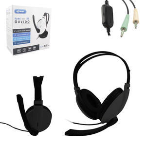 Headphone Com Microfone Preto Entrada P2 De 3.5mm KP-418 KNUP KP-418 KNUP