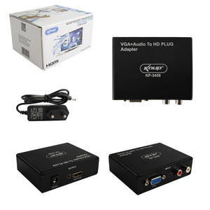 Conversor VGA Fêmea Para HDMI Fêmea e Áudio RCA KP-3458 KNUP KP-3458 KNUP