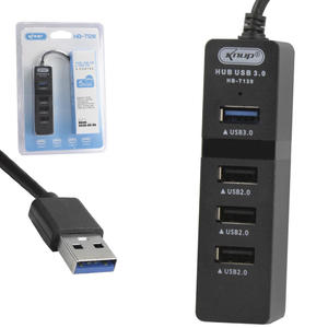 Hub USB 1 Porta USB 3.0 2 Portas USB 2.0 De Alta Velocidade Com 4 Portas 5Gbps HB-T128 HB-T128 KNUP