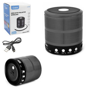 Caixa De Som Bluetooth 5W Com Sd Card P2 USB Para Atender Chamadas De Celular Preto LT-887 LOTUS LT-887 LOTUS