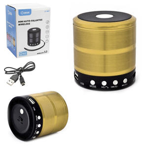 Caixa De Som Bluetooth 5W Com Sd Card P2 USB Para Atender Chamadas Dourado LT-887 LOTUS LT-887 LOTUS