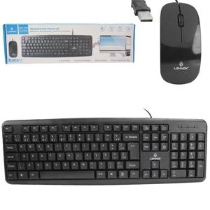 Kit Teclado E Mouse Com Fio USB 2.0 Preto Padrão LEY-214 LEHMOX LEY-214 LEHMOX