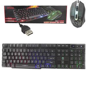 Teclado E Mouse Gamer USB Com LED Semi Mecânico FZF-KM680 EBAI FZF-KM680 EBAI