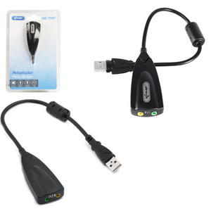 Adaptador Placa De Som 7.1 USB 2.0 Com Entrada P2 Fone e Microfone HB-T130 KNUP HB-T130 KNUP