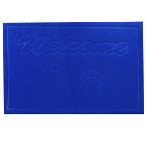 Tapete PVC+TNT Welcome 37 x 57 Azul Escuro REF:198877 RIO TIJUCAS REF:198877 RIO TIJUCAS